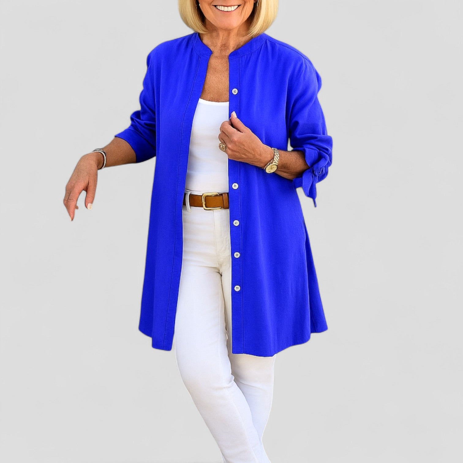 Nœud Classique | Chemise à col boutonné et manches ruban