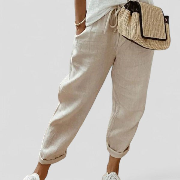 Souffle Naturel | Pantalon Femme à Taille Élastique